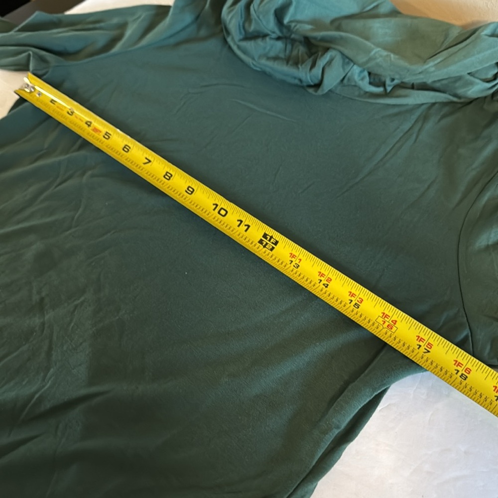 NWT TEMU Green Ruffled Double Belt Hoodie Fashion with Long Sleeve- X-Large - Picture 15 of 16